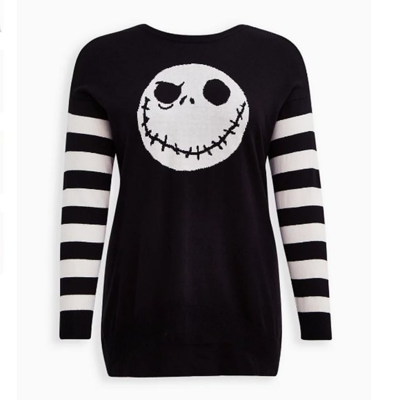 Torrid Sweaters - Nightmare Before Christmas Jack Skellington Sweater Crossback